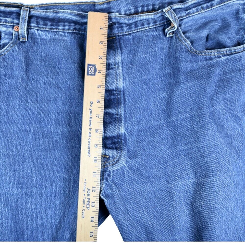 Levi’s 501 Jeans Men’s 46x30 Blue Original Straight Leg Button Fly - Picture 5 of 9